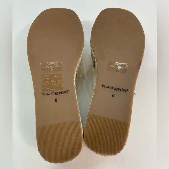 NWT Y2K Transparent Platform Wedges Sandals Open Toe Hemp High Heels Slides - Picture 6 of 8